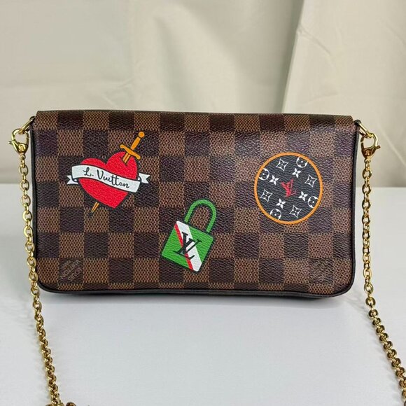 Louis Vuitton Damier Ebene Limited Edition Felicie Shoulder Bag Crossbody Style - Picture 4 of 10